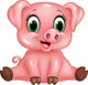 Cartoon Adorable Baby Pig Wall Decal