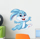 Cartoon Happy Bunny Running Wall Decal