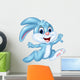 Cartoon Happy Bunny Running Wall Decal