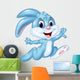 Cartoon Happy Bunny Running Wall Decal