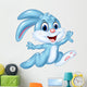 Cartoon Happy Bunny Running Wall Decal