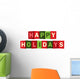 Happy Holidays Overlapping Vector Wall Decal