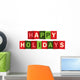 Happy Holidays Overlapping Vector Wall Decal