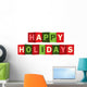 Happy Holidays Overlapping Vector Wall Decal