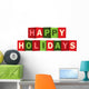Happy Holidays Overlapping Vector Wall Decal