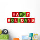 Happy Holidays Overlapping Vector Wall Decal