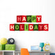 Happy Holidays Overlapping Vector Wall Decal