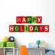 Happy Holidays Overlapping Vector Wall Decal