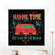 Vintage Hippie Time Print Wall Decal