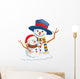 Vector Illustration Christmas Snowman Wall Decal