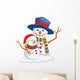 Vector Illustration Christmas Snowman Wall Decal