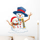 Vector Illustration Christmas Snowman Wall Decal