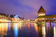 Lucerne Switzerland Night over Wall Decal