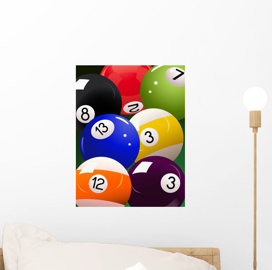 Billiard Ball Vector Illustration Wall Decal