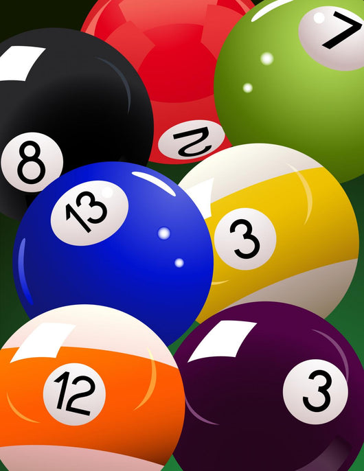 Billiard Ball Vector Illustration Wall Decal