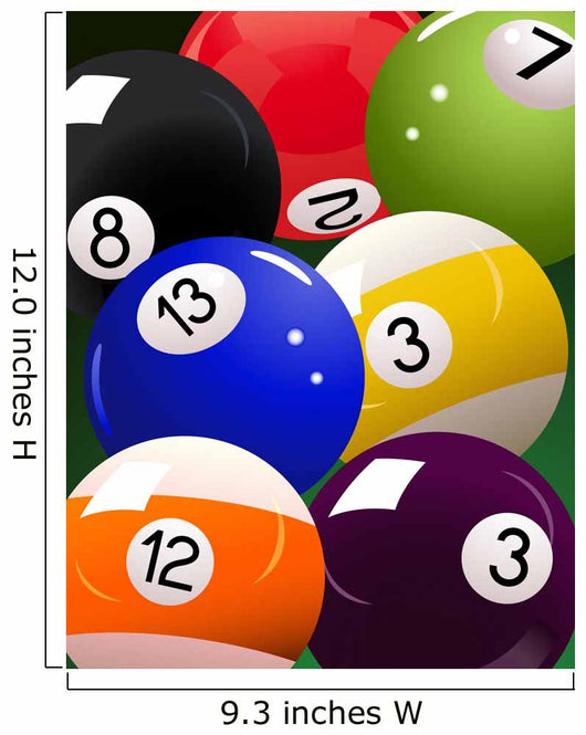 Billiard Ball Vector Illustration Wall Decal