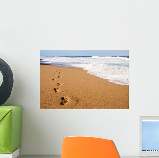 Human Footprints Leading Away Wall Decal