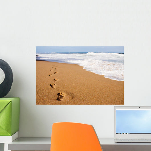 Human Footprints Leading Away Wall Decal
