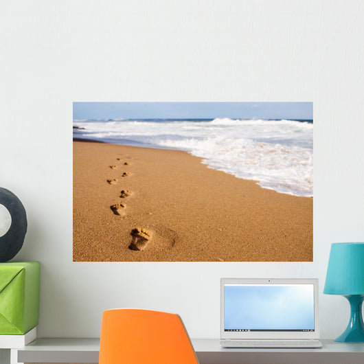 Human Footprints Leading Away Wall Decal