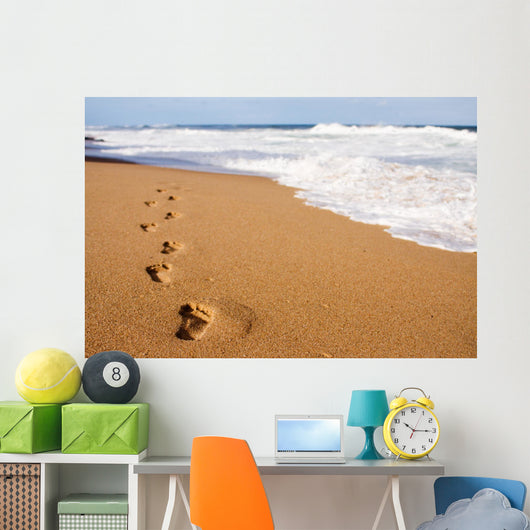 Human Footprints Leading Away Wall Decal