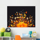 Halloween with Pumpkin and Wall Decal