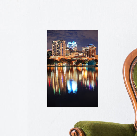 Orlando Downtown Dusk Wall Decal