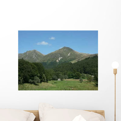 Le Puy Sancy Wall Decal shown on a wall