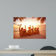 Back People with Santa Wall Decal