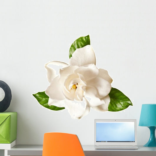 White Gardenia Blossom Flower Wall Decal