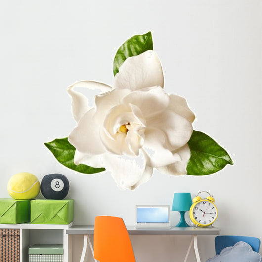 White Gardenia Blossom Flower Wall Decal