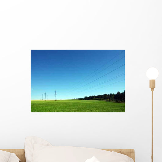 High Voltage Pylons Summer Wall Decal