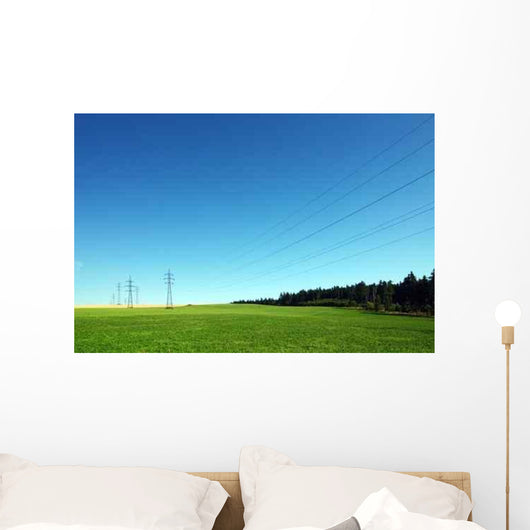High Voltage Pylons Summer Wall Decal