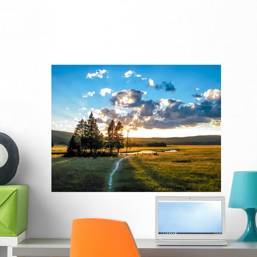 Yellowstone Green Plain Wall Decal