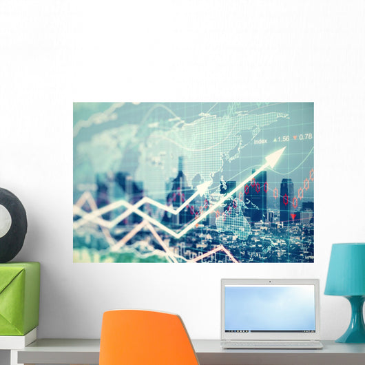 Double Exposure with Business Wall Decal