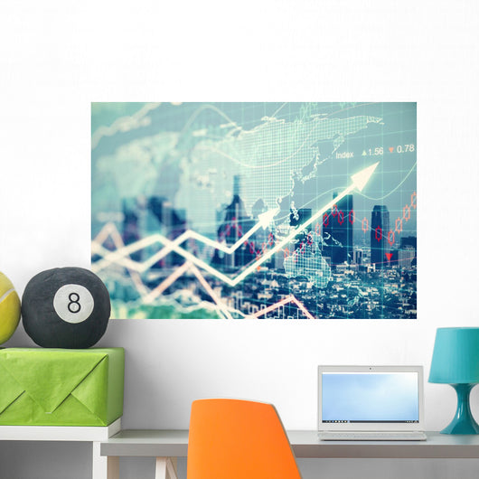 Double Exposure with Business Wall Decal