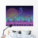 Fantasy Seamless Alien Landscape Wall Decal
