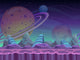 Fantasy Seamless Alien Landscape Wall Decal