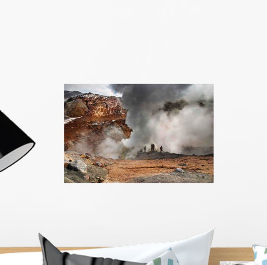People inside Active Volcanic Wall Decal