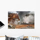 People inside Active Volcanic Wall Decal