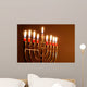 Glowing Hanukkah Candles Wall Decal