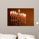 Glowing Hanukkah Candles Wall Decal