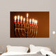Glowing Hanukkah Candles Wall Decal