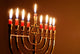 Glowing Hanukkah Candles Wall Decal