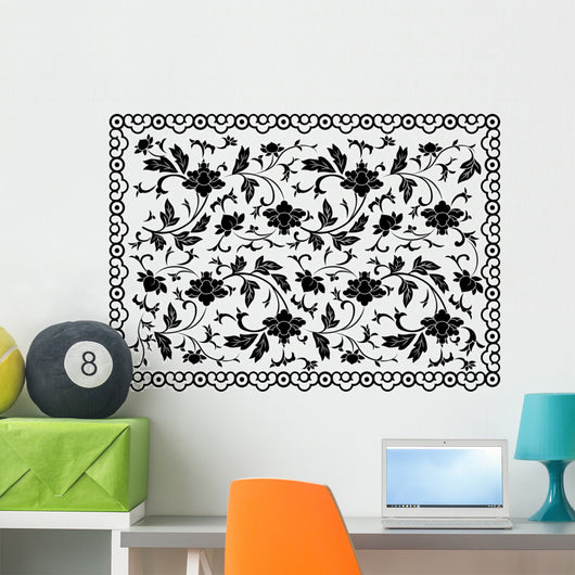 Flower and Frame Wall Decal