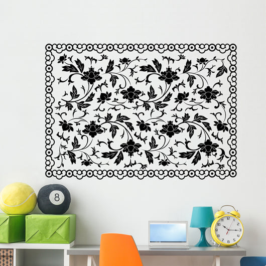 Flower and Frame Wall Decal