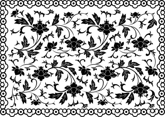 Flower and Frame Wall Decal
