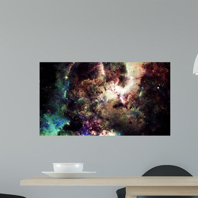 Digital Abstract Bright and Wall Decal shown on a wall