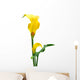Yellow Zantedeschia White Wall Decal