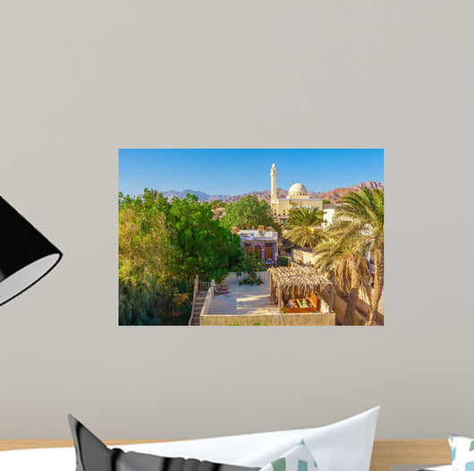 Mosque and Houses Foot Wall Decal