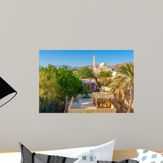 Mosque and Houses Foot Wall Decal